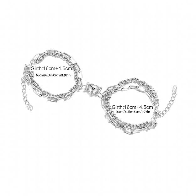 Double Laced Magnetic Magnetic Couples Bracelet